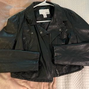 Black leather jacket